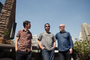 Xerxesky, yo y Terron no terraço do Farol, no vale do Anhangabaú